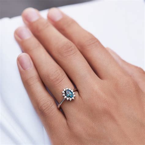 dark topaz  diamond ring  white gold klenota