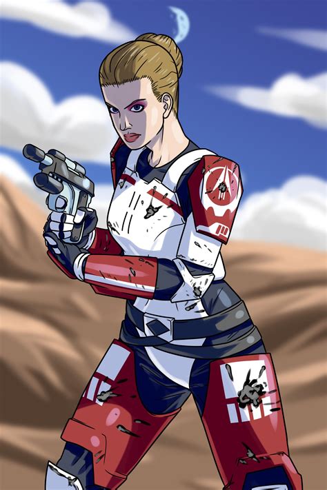 I drew our favourite rule-abiding defector, Elara Dorne : r/swtor