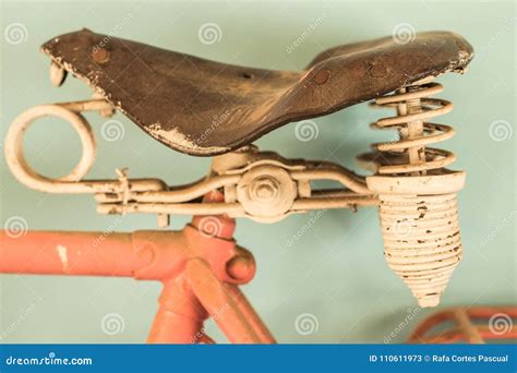 Parts of a Vintage Bike. Retro Bike Stock Image - Image of handle ...