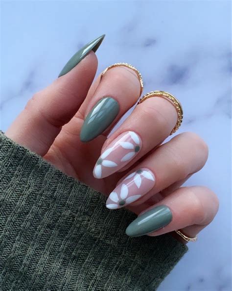 50Stunning Spring NailsNail Art Designs To Try This Year | Green nails ...