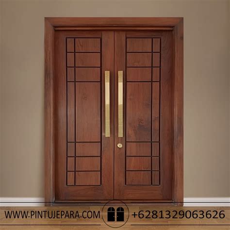 jual kusen pintu kayu jati minimalis daun double pj  pintu jepara