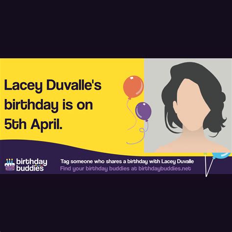 Lacey Duvalle's birthday is 5th April 1982