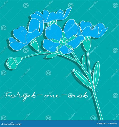 Miosótis ilustração do vetor. Ilustração de creativo - 45873921