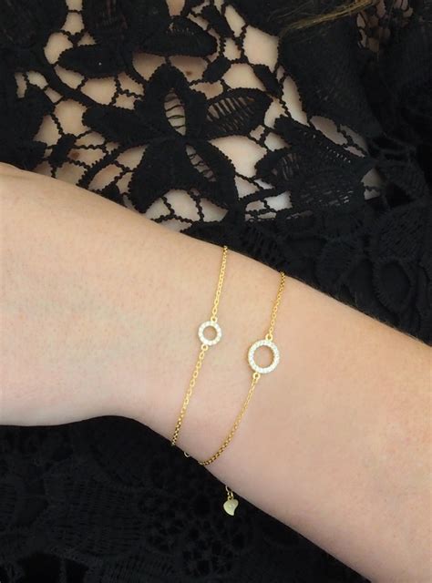 Savannah CZ Circle Bracelet in Gold — Jewellery Co. Australia