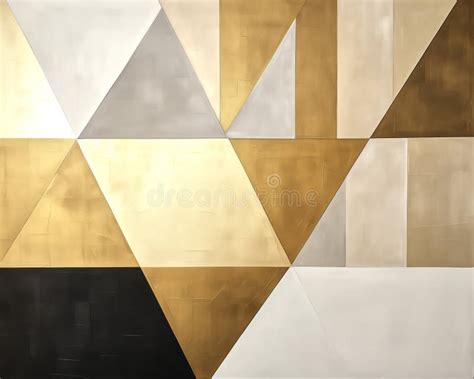 A Minimalist Geometric Artwork in Rich Gold Color Stock Illustration ...