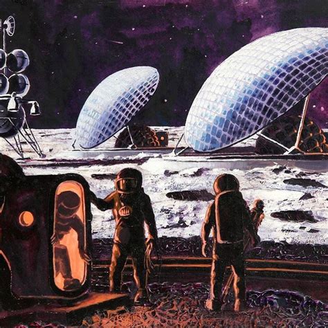 Soviet space art by Andrei Sokolov. #space #moon #ussr... • humanoidhistory