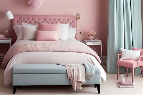 Creative Pastel Color Elegant Bedroom Interior Design, Peculiar Stock ...