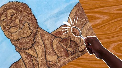 SAWDUST Craft PAINTING| Wood Dust on Canvas step by step Crafts - YouTube