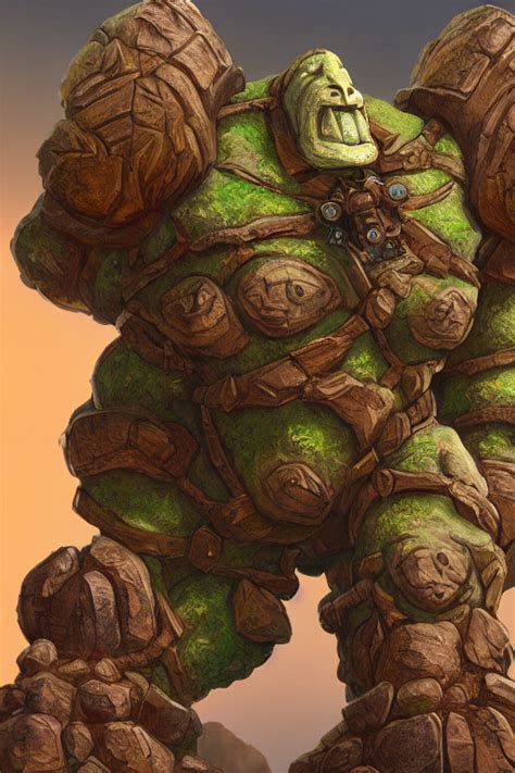 ArtStation - clay Golem natural enchanted forest | Artworks