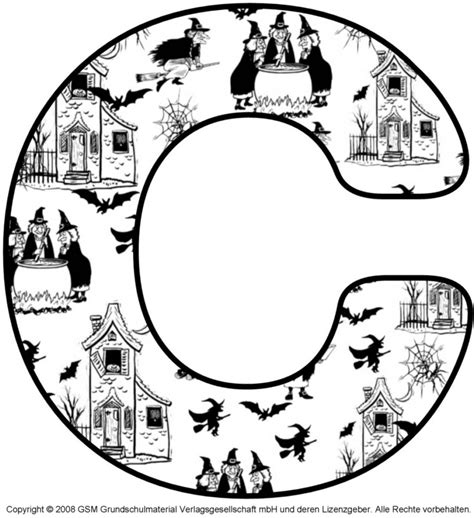 Halloween-DEKO-Buchstabe C - Medienwerkstatt-Wissen © 2006-2024