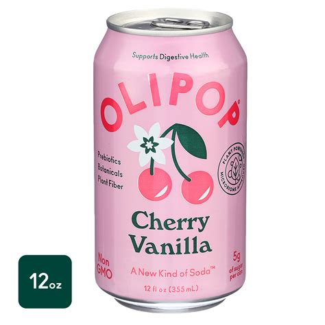 OLIPOP Cherry Vanilla, A New Kind of Soda, 12 fl oz - Walmart.com