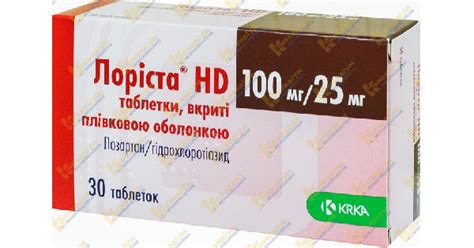 ЛОРІСТА HD інструкція по застосуванню, ціна в аптеках України, аналоги ...