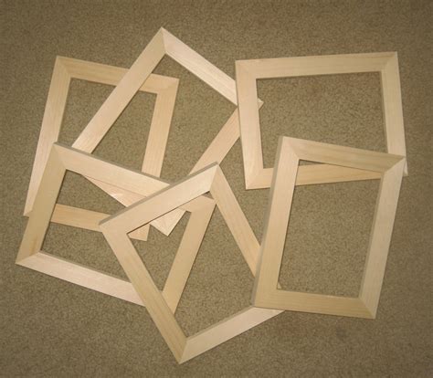 Unfinished wood picture frames in lots of 6