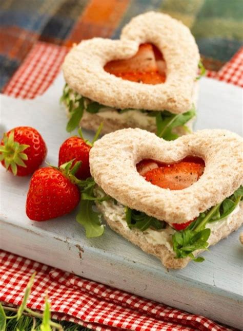 heart shaped sandwiches  sweet surprise  valentines day heart