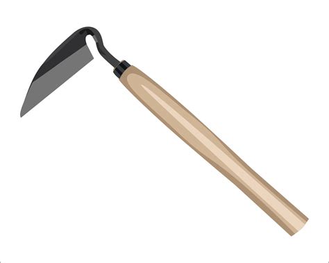 vector illustration weeding hoe isolated  white background carpentry