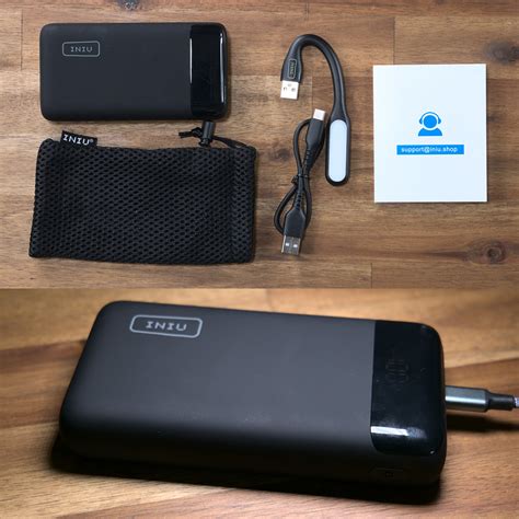 iniu powerbank im test  mah mit licht