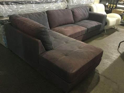 Grey micro fiber Sectional Sofa Suite - A D Auction Depot Inc.