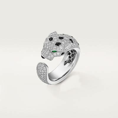 CRN4767800 - Panthère de Cartier ring - White gold, emeralds, onyx ...