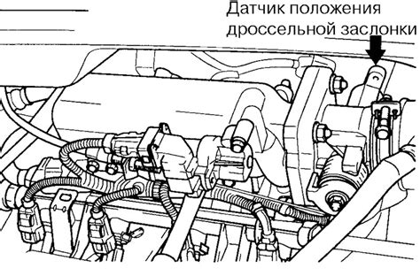 Снятие и установка датчика положения дроссельной заслонки