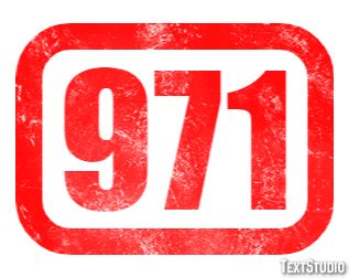 971 Text Effect and Logo Design Number