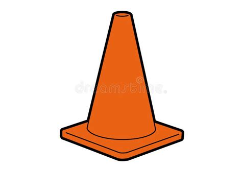 orange cone clip art stock vector illustration  cone