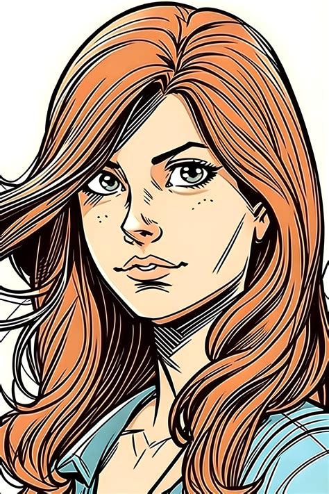 "girl with brown hair comic book style" | Gallery | Stablecog