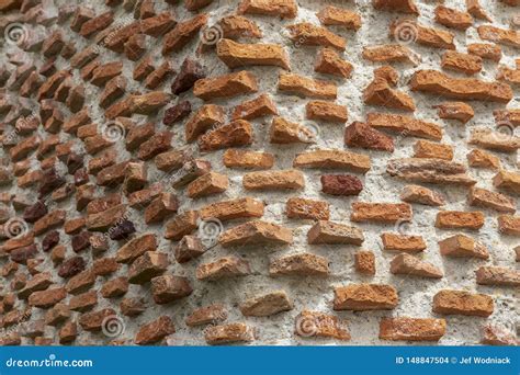 Old roman brick wall. stock photo. Image of abstract - 148847504