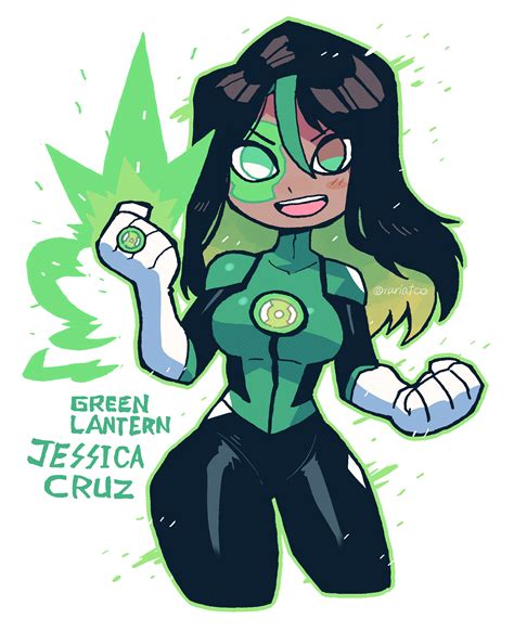 green lantern and jessica cruz (dc comics and 1 more) drawn by rariatto
