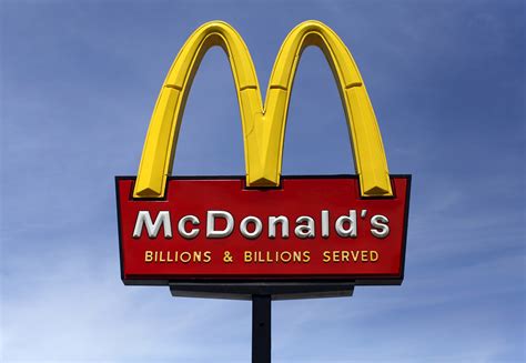 A McDonald's restaurant sign is seen in San Diego, California