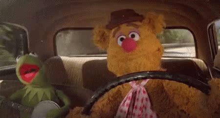 Muppets Driving Car GIF - Ride FozzieBear Kermit - Discover & Share GIFs