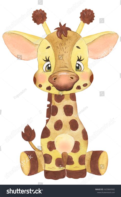 cute baby giraffe drawing
