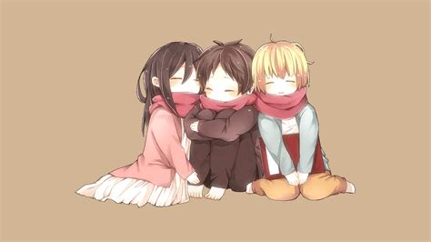 Chibi Trio: Eren, Mikasa & Armin HD Wallpaper