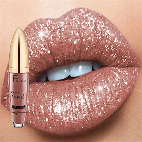 gradient glitter lip gloss  colors diamond matte waterproof long