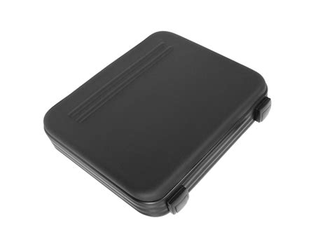 premium photo black tool box isolated  white background