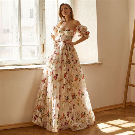 Floral Wedding Reception Dress at Terry Summers blog