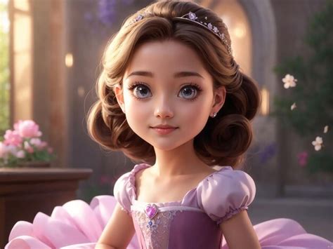 Foto De Princesa Linda - Linda princesa linda garota personagem de desenho animado | Foto Premium