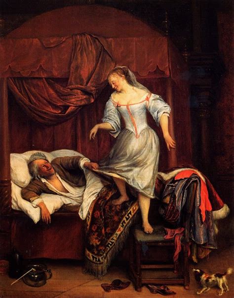 Jan Steen (Dutch, c. 1626-1679). Couple in a Bedroom. 1670. Museum