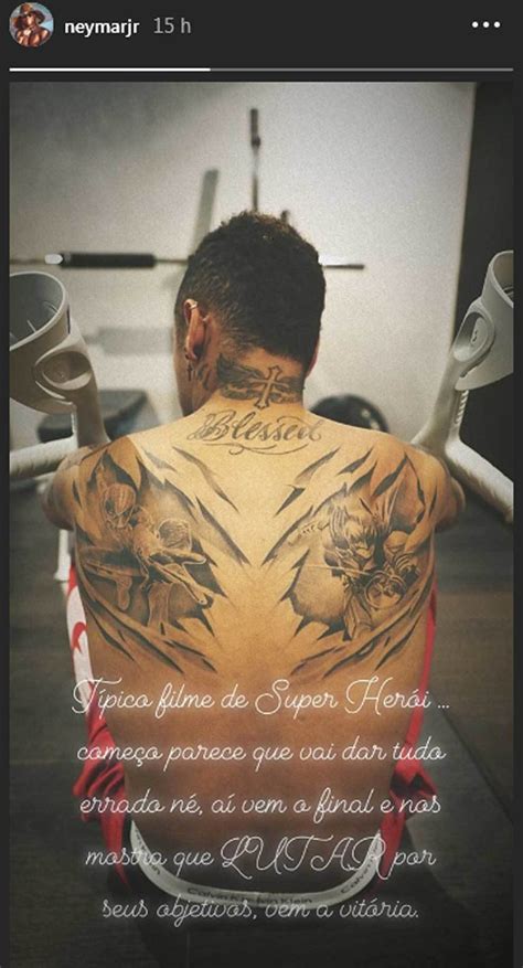 Neymar Back Tattoo