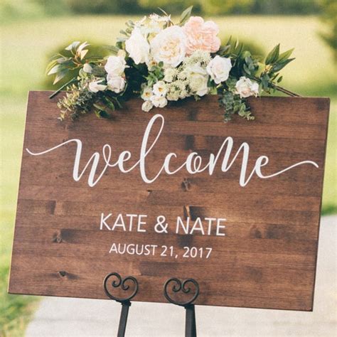 Wedding Welcome Sign Wood Wedding Sign Rustic Wedding - Etsy