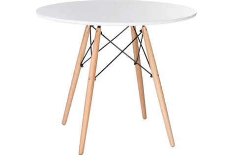 Обеденный стол BRABIX Eames T-01 круглый, диаметр 80 см, опоры дерево ...