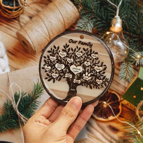 Personalized Christmas Tree Ornaments 2022 | Custom Family Name ...