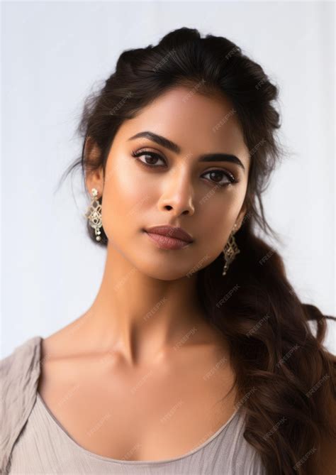 Profile photo of charming look indian beautiful girl | Premium AI