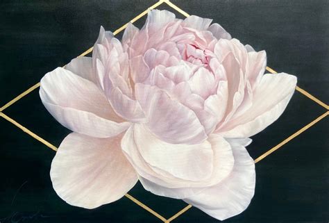 Still Life Painting with Pink Peony