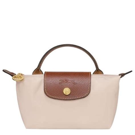 Longchamp Women's Cream and Brown Bag | Depop