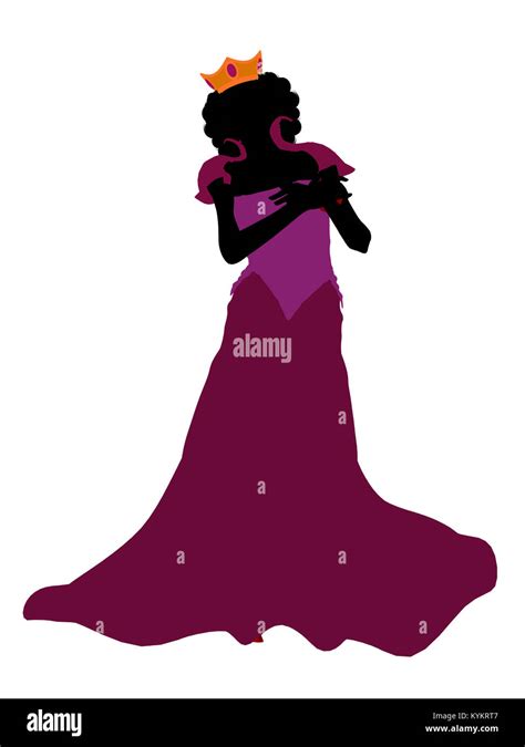 Evil queen illustration silhouette on a white background Stock Photo ...