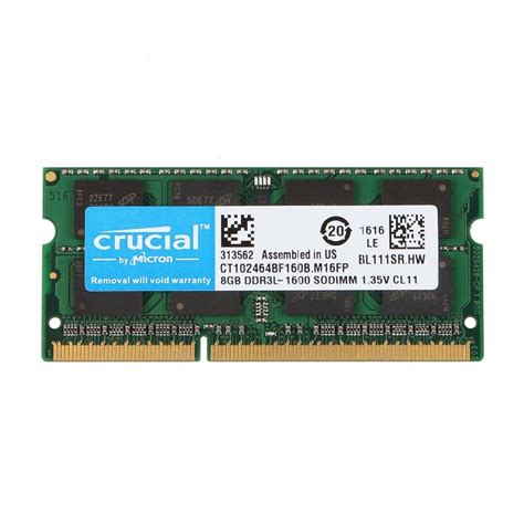 8GB DDR3 1600HMZ(PC3-12800) Crucial So-Dimm | Ram-Geheugen .nl