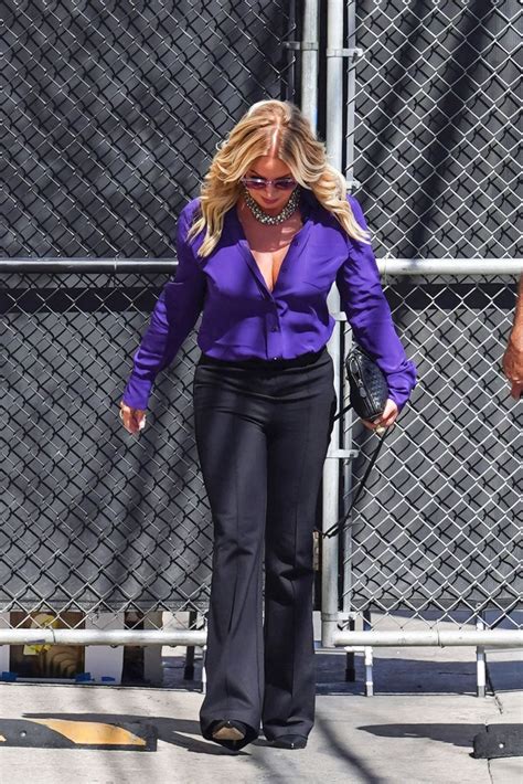 JEANIE BUSS Arrives at Jimmy Kimmel Live in Los Angeles 08/15/2022