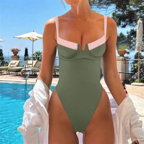 WMTBSRSW Women One Piece Swimsuit Cheeky Tummy Control Bondage Bath