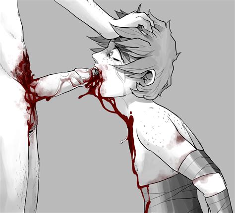 Rule 34 - 2boys blood blood on face blood splatter blood stain blowjob ...