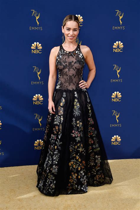 Emmys 2018: Emilia Clarke's See-Through Dress Was an Optical Illusion